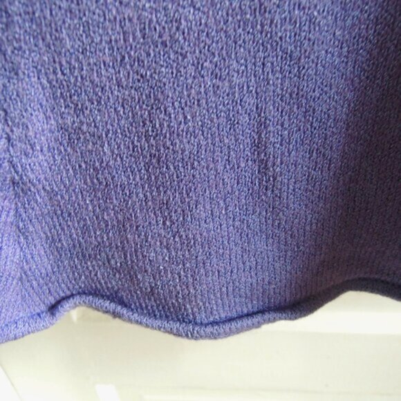St. John Collection Marie Gray Purple Knit Skirt 10 - Picture 4 of 5